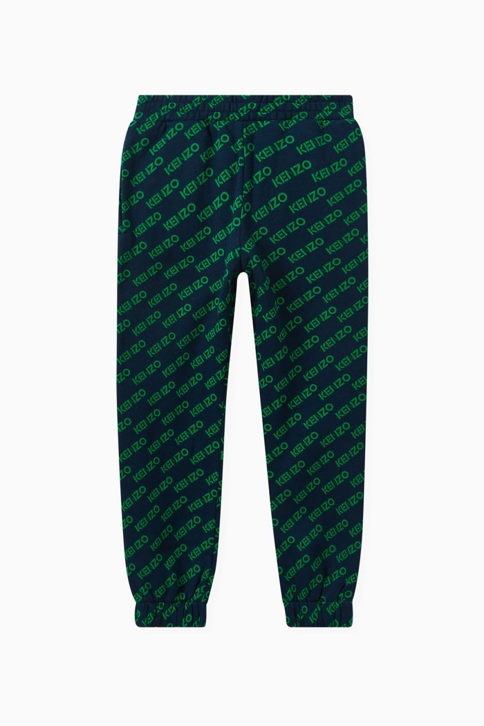 

Logo Print Sweatpants in Cotton, Blue