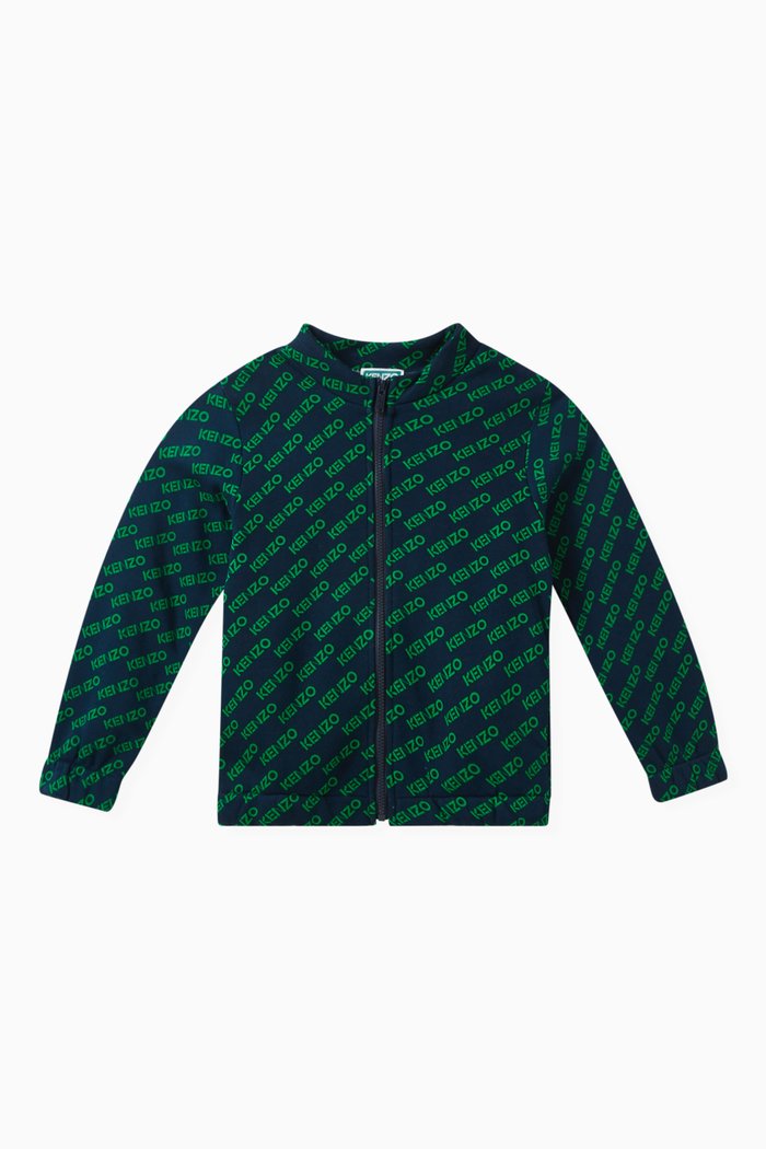 

Logo Print Sweatshirt in Cotton, Blue