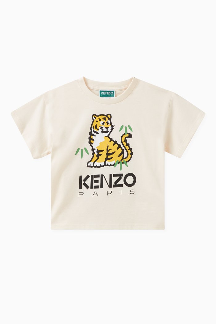 

Tiger Logo T-shirt in Cotton, White