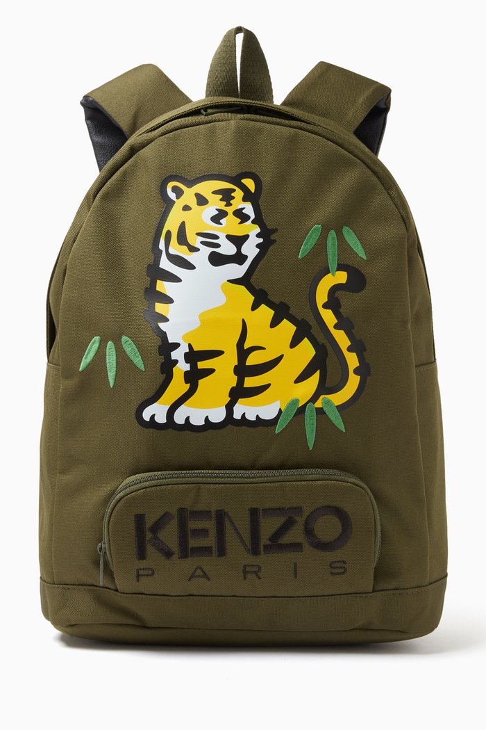 

Tiger Backpack in Canvas, Green