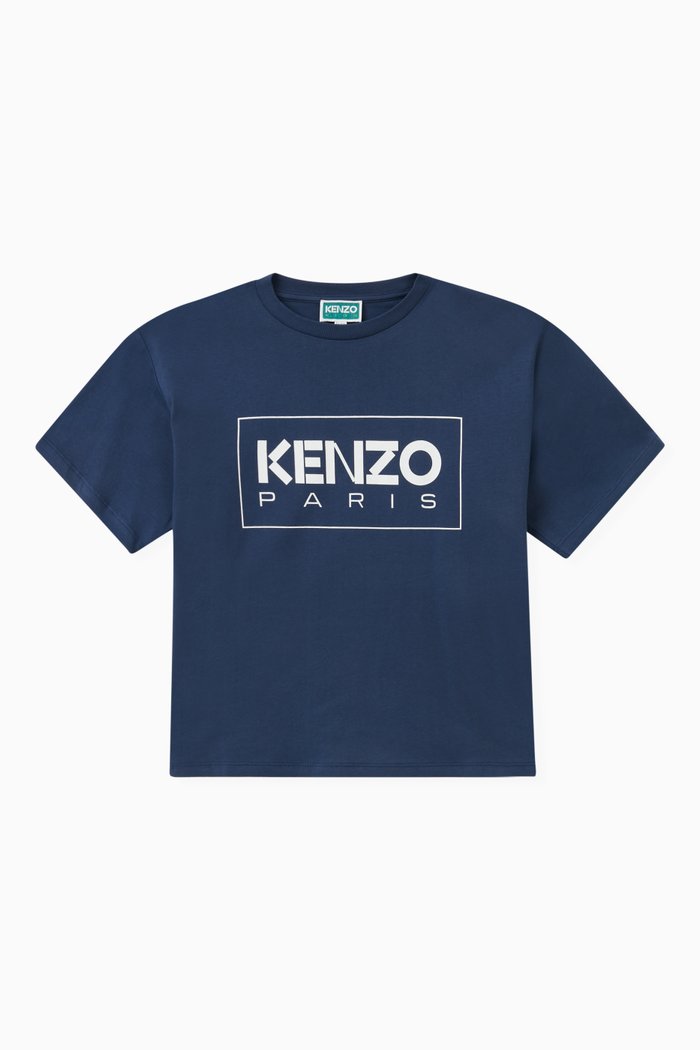 

Logo Print T-shirt in Cotton, Blue