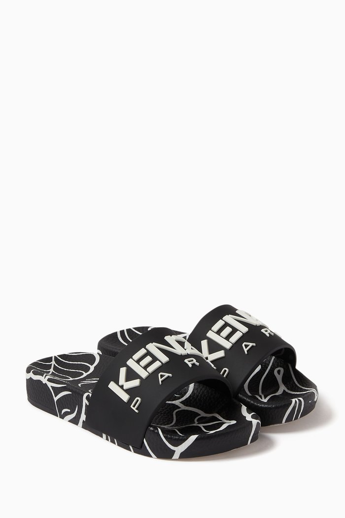 

Jungle Pool Slides in Rubber, Black
