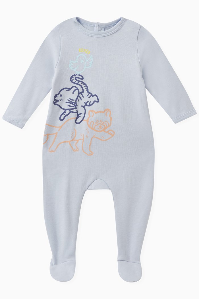 Pyjamas in Organic Cotton, Blue