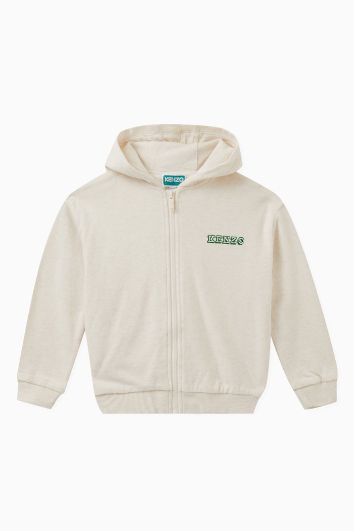 

Logo-embroidered Hoodie in Cotton, Neutral