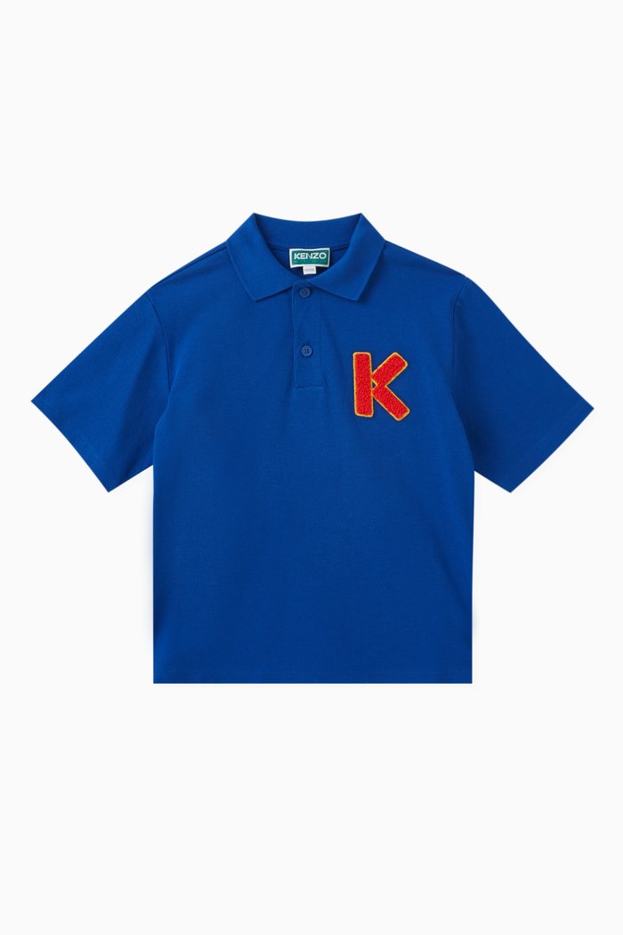 

Logo-embroidered Polo Shirt in Cotton, Blue