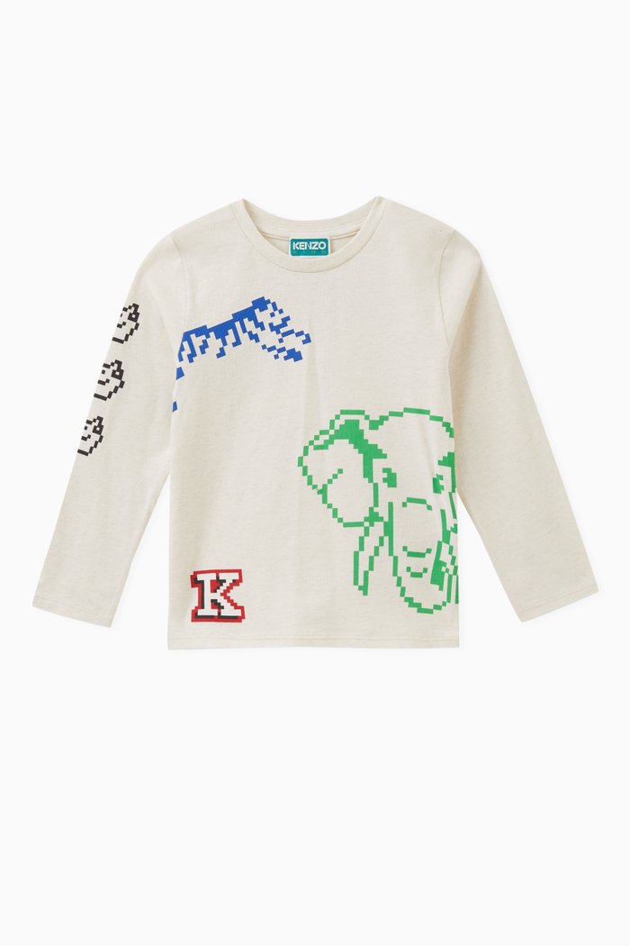 

Graphic Logo Print T-shirt in Organic Cotton, Neutral