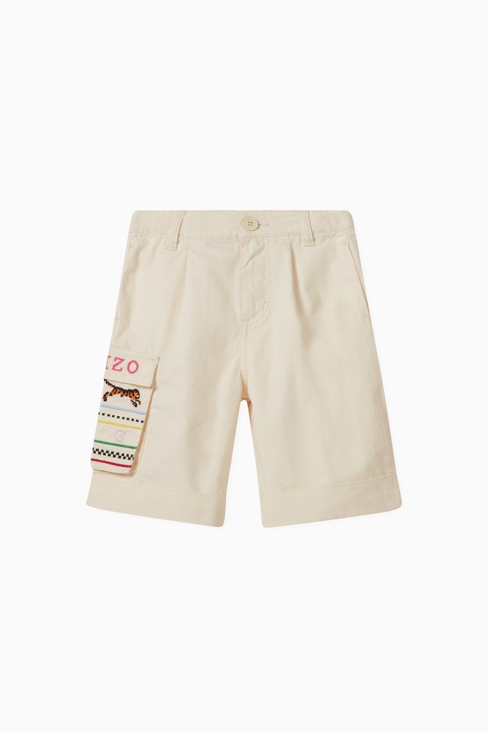 

Cargo Style Shorts in Cotton, White