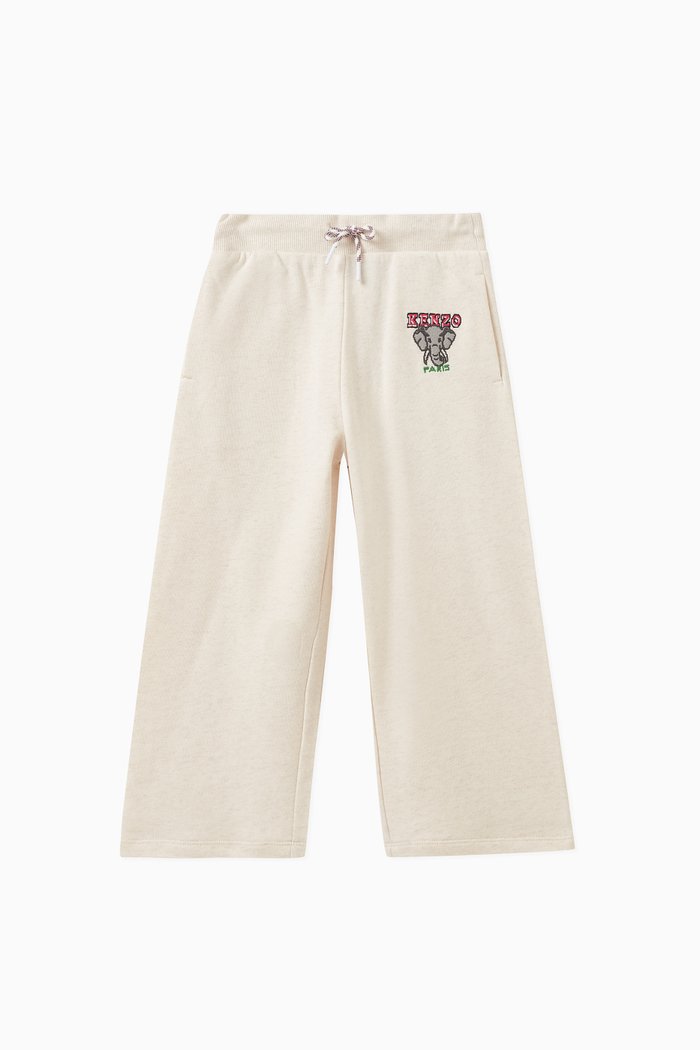 

Logo Jogging Pants in Cotton Blend, Neutral