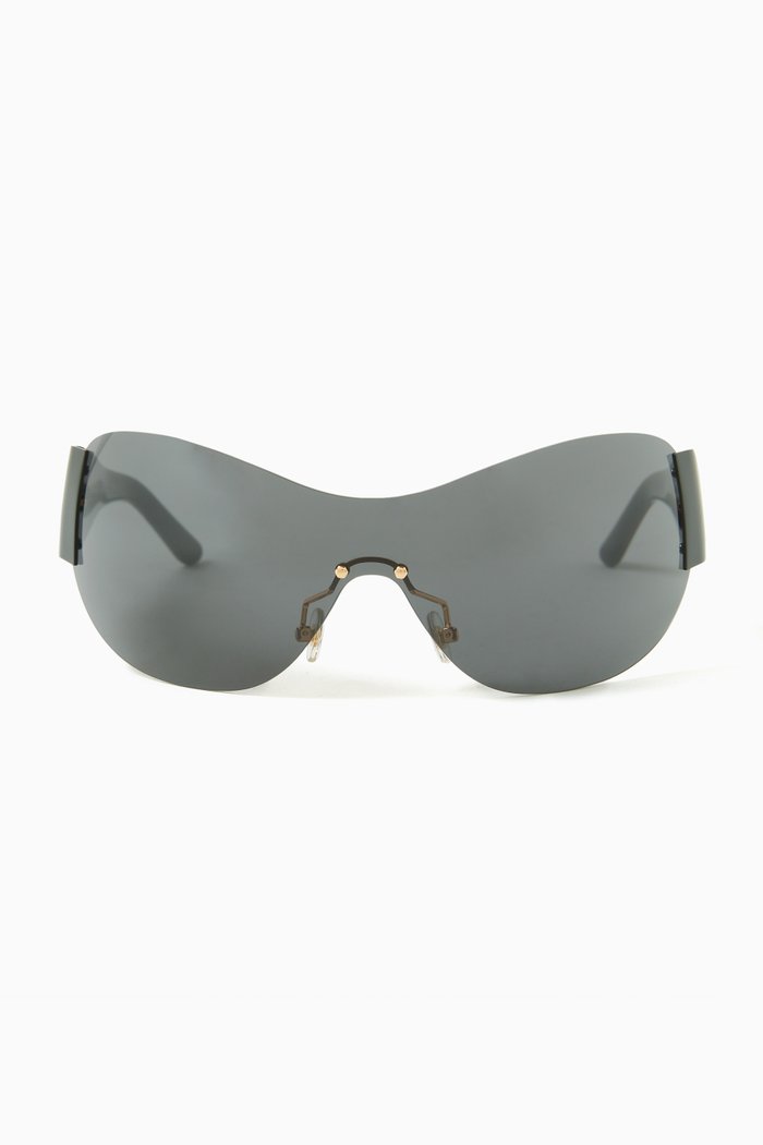 

Oversized Ski Sunglasses in Acetate, Black