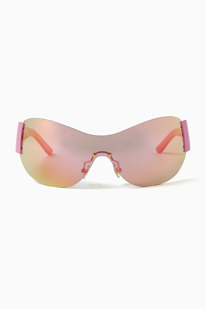 

Oversized Ski Sunglasses in Acetate, Pink