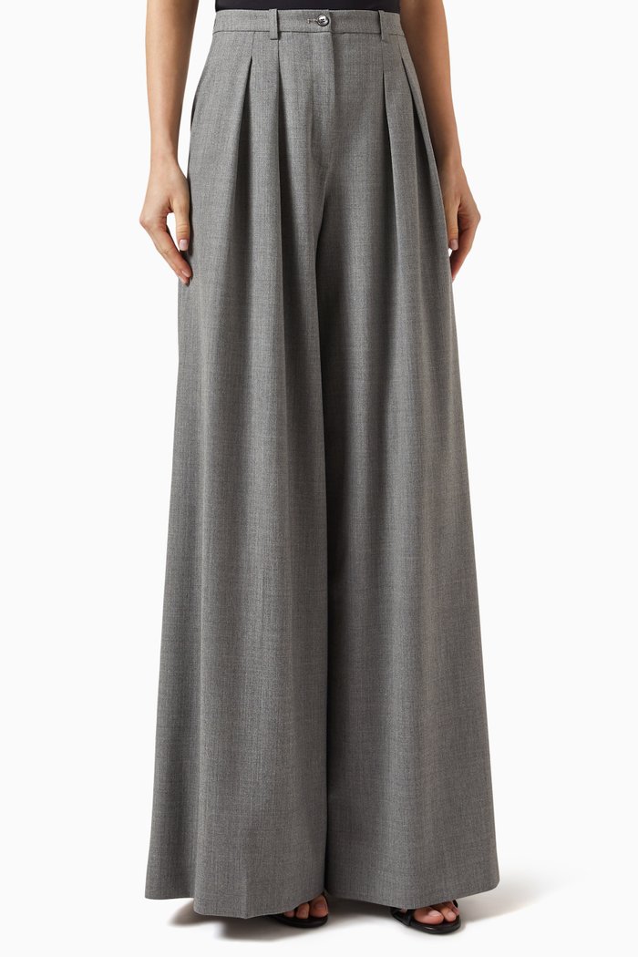 

Trop Palazzo Pants in Wool, Grey