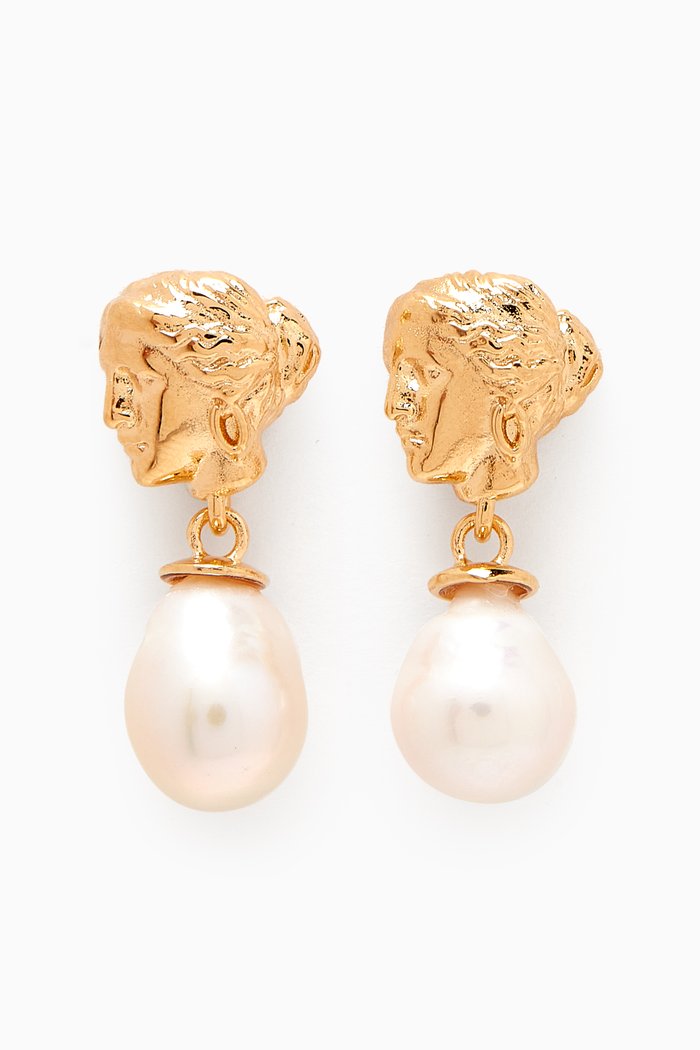 

Aphrodite Pearl Drop Earrings, White
