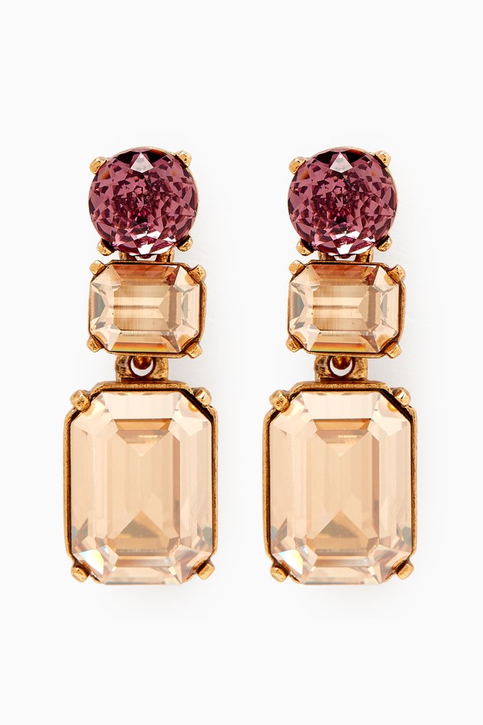 

Small Monte Carlo Drop Earrings in Brass, Multicolour