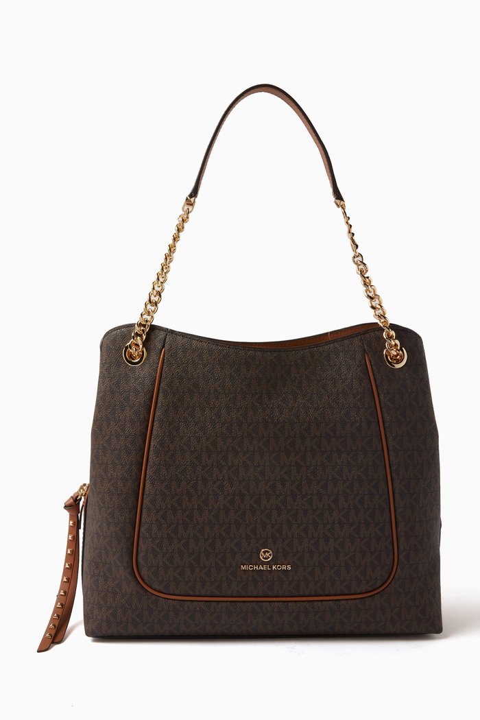 

Large Piper Shoulder Bag in Monogram Canvas, Multicolour