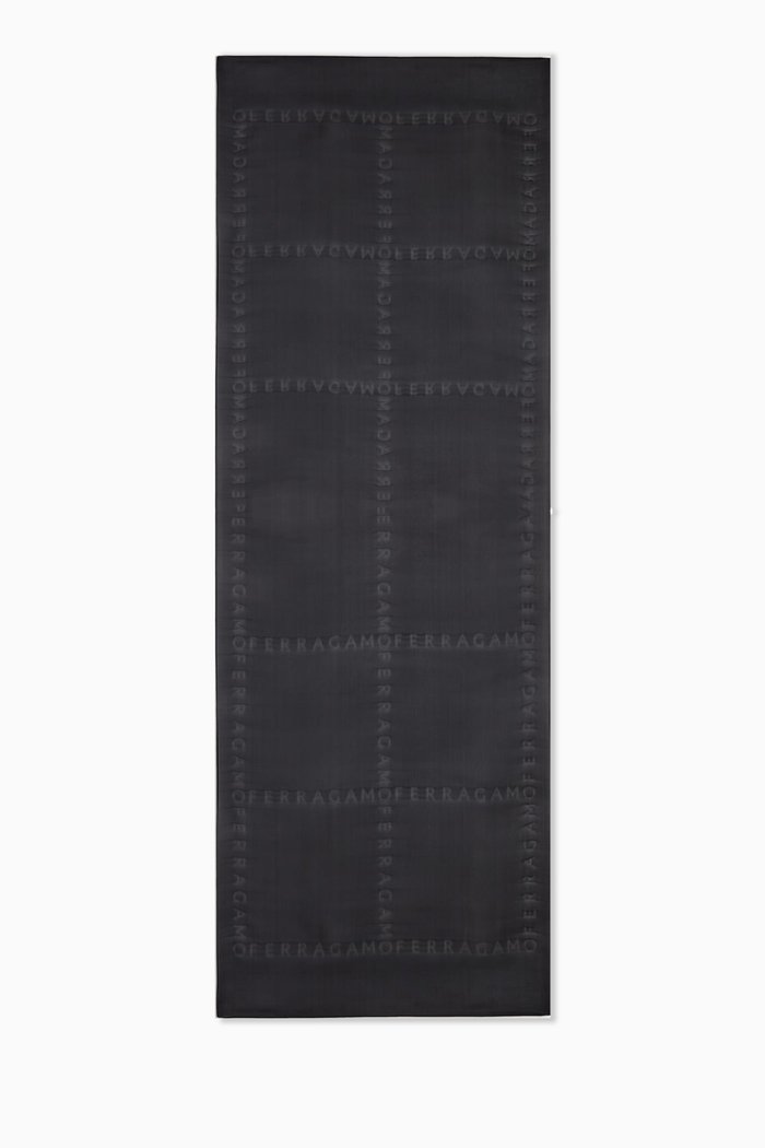 

Logo Scarf in Silk, Black
