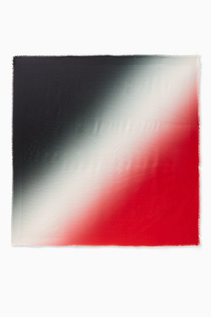 

Gancini Scarf in Silk-blend, Black