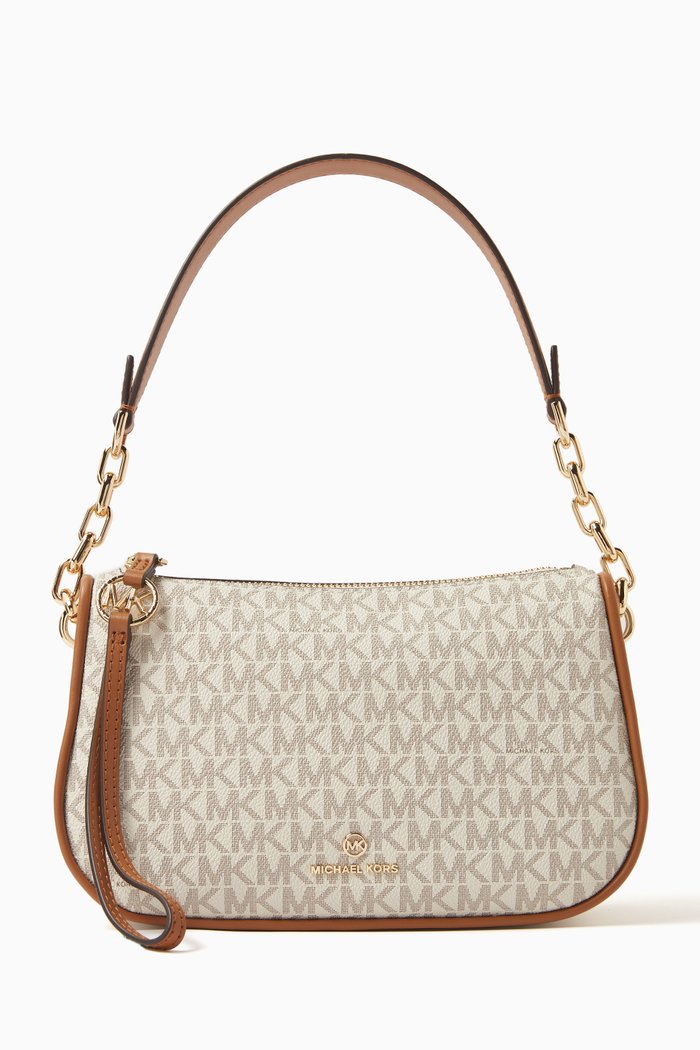 

Large Jet Set Charm Pouchette in Monogram Canvas, White