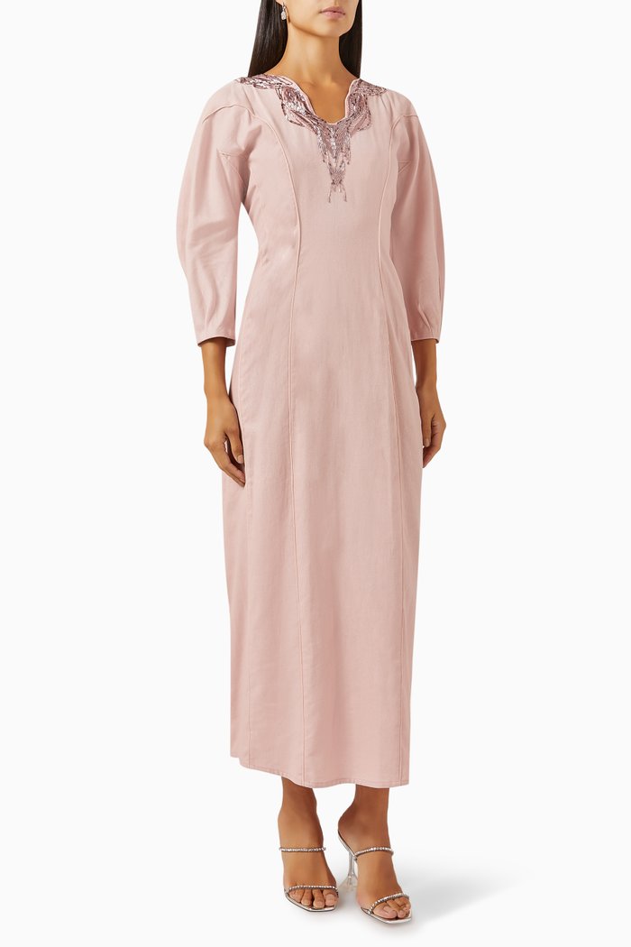 

Embroidered Dress, Pink