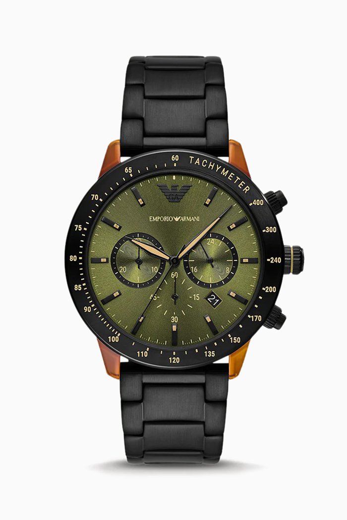 

Mario Chrono Stainless Steel Watch, 43mm, Black