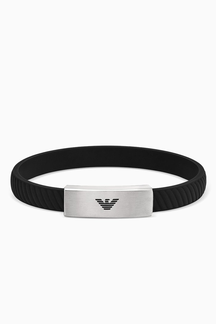 

EA Eagle Essential Bracelet in Leather, Black