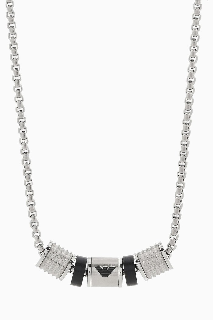 

EA Eagle Key Basics Necklace in Stainless Steel, Silver