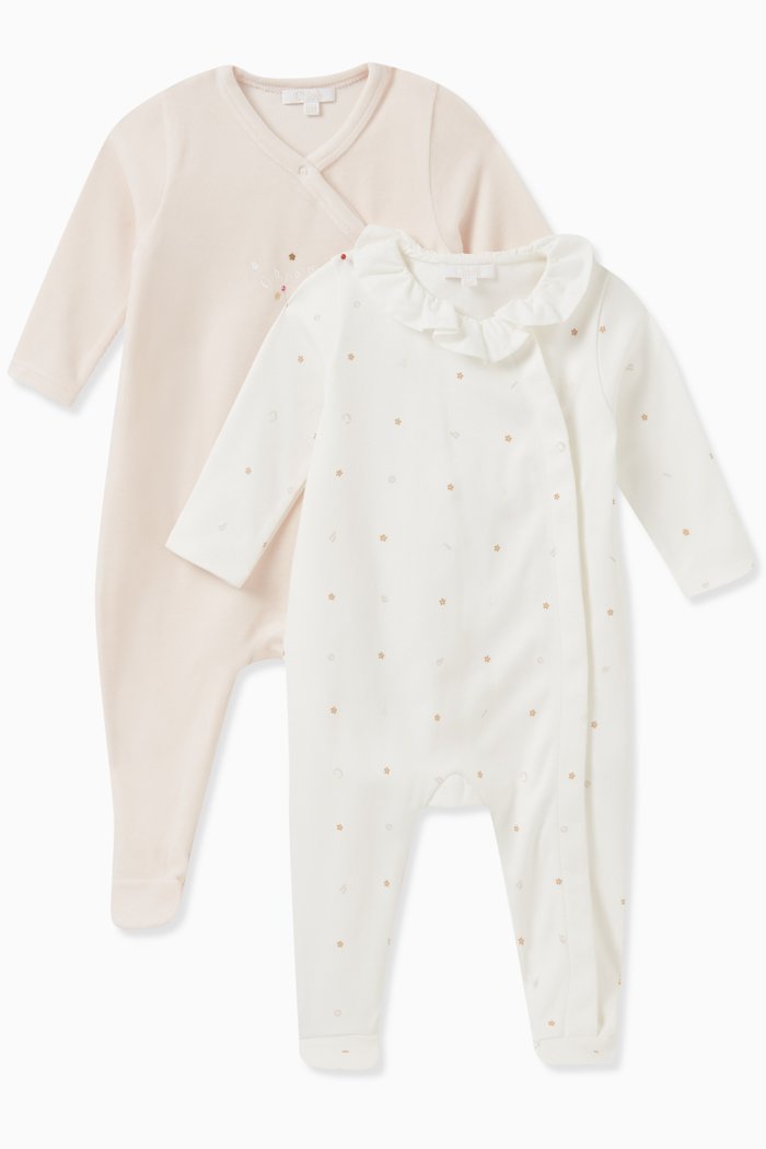 

Assorted Sleepsuit Set in Cotton, Pink