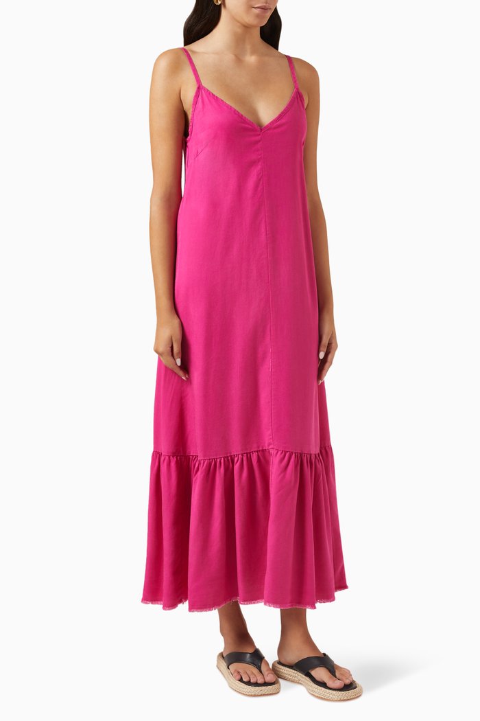 

Corsica Maxi Dress in Tencel, Pink