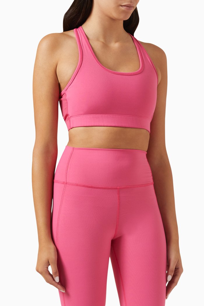 Solar Sports Bra in Stretch-nylon, Pink