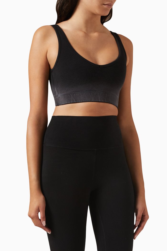 

Porter Sports Bra in Stretch-cotton, Black
