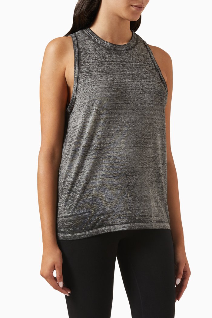 

Ricki Burnout Tank Top in Cotton-blend Jersey, Grey