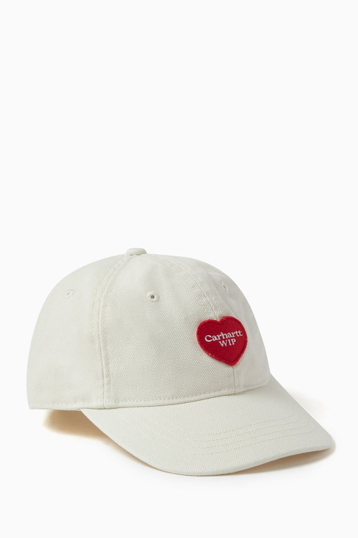 

Heart Logo Patch Baseball Cap in Cotton Twill, Neutral