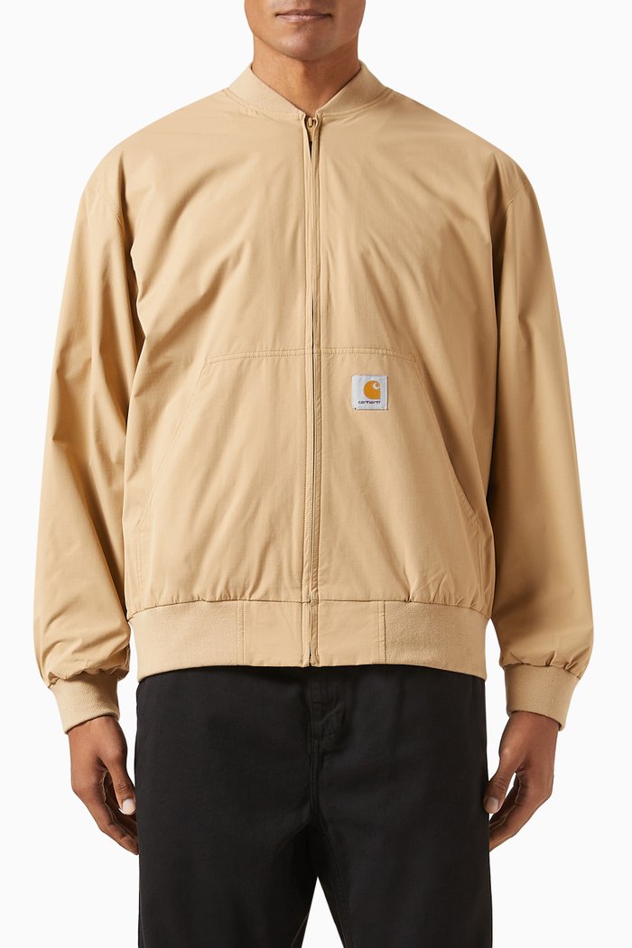 

Active Bomber Jacket in Stretch Ripstop, Brown