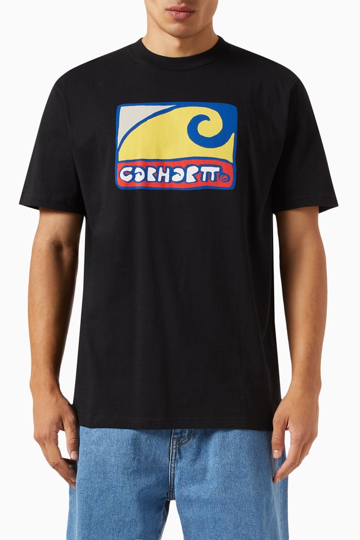 

Fibo T-shirt in Organic Cotton Jersey, Black