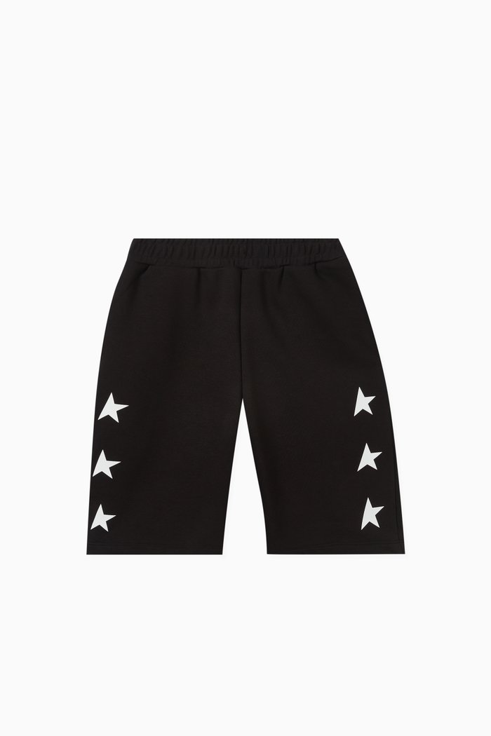 

Star Logo Shorts in Cotton, Black
