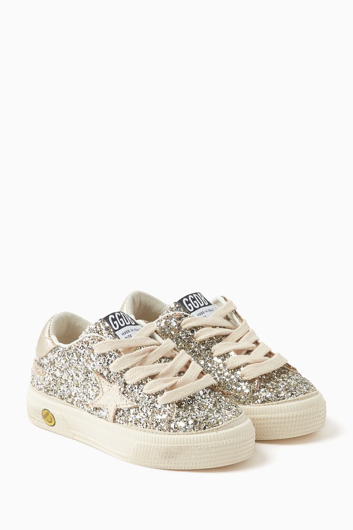 

May Low-top Sneakers in Leather, Silver