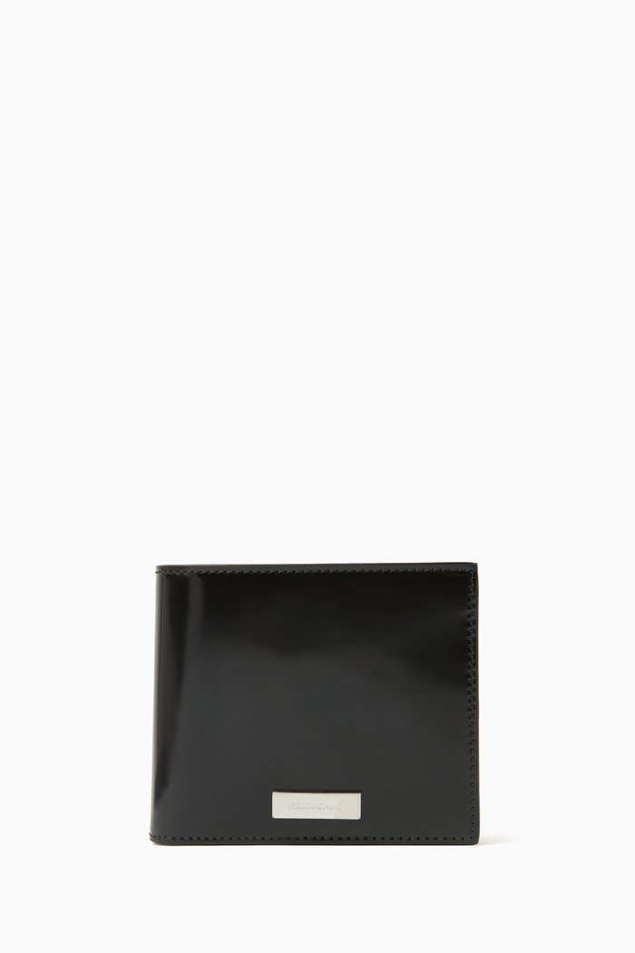 

Lingotto Bi-fold Wallet in Calfskin Leather, Black