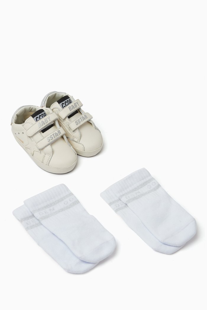 

Baby School Sneakers Set, White