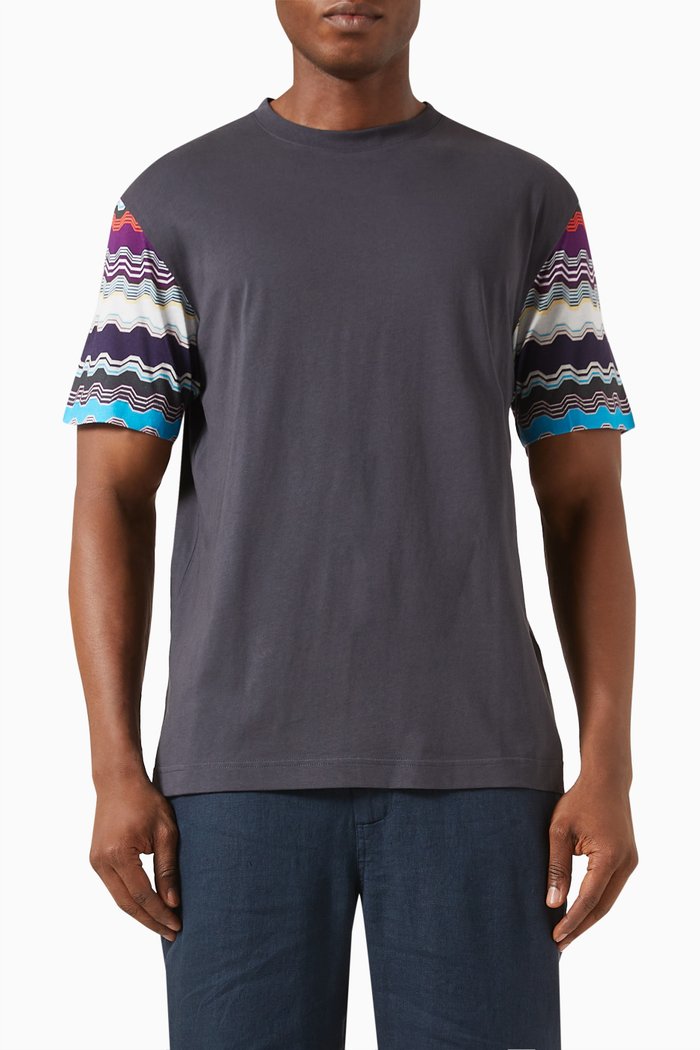 

Graphic-print T-shirt in Cotton-jersey, Blue