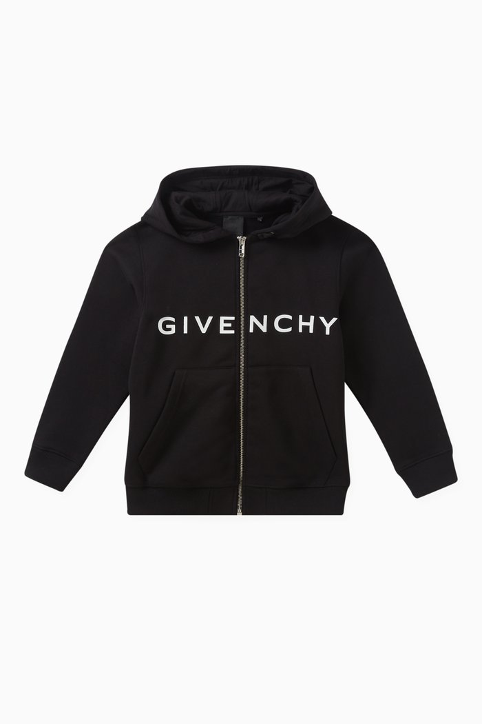 

Logo-print Hoodie in Cotton, Black