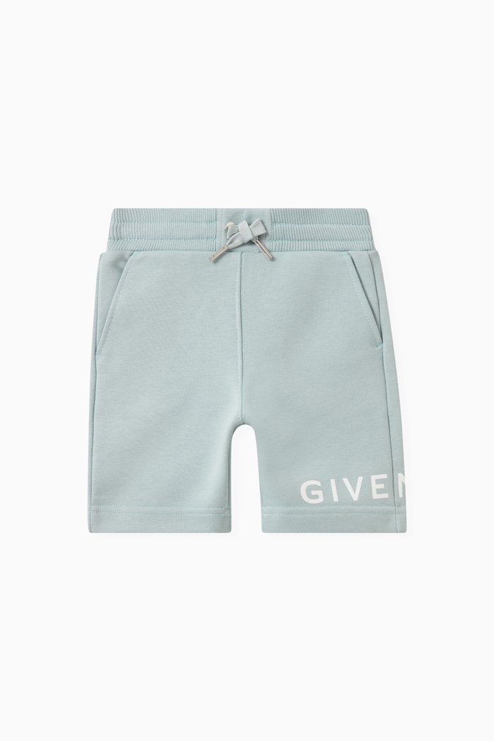 

Logo Print Shorts in Cotton, Blue