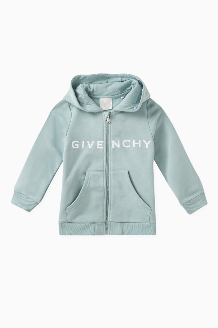 

Logo-print Hoodie in Cotton, Blue