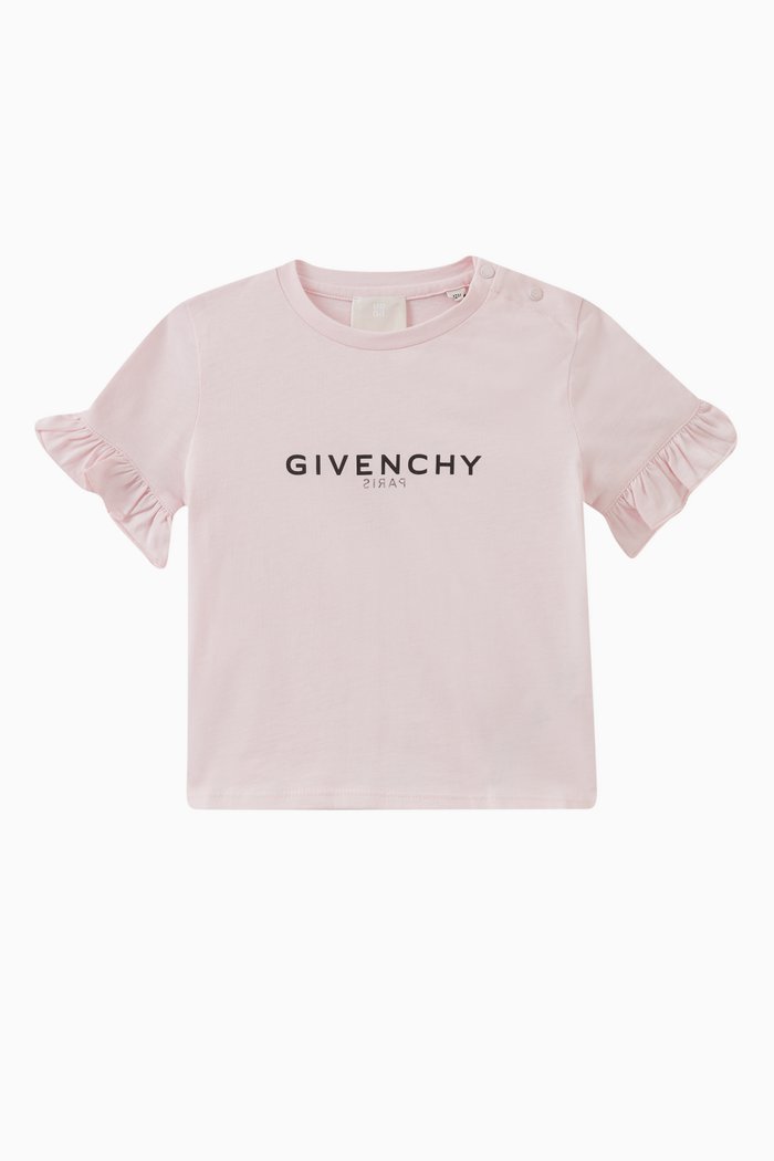 

Frill Logo T-shirt in Cotton, Pink