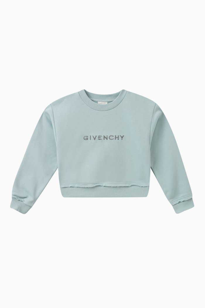 

Embroidered Logo Sweatshirt in Cotton, Blue