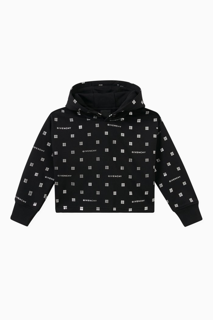 

Logo-print Hoodie in Cotton, Black