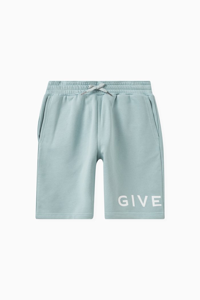 Logo Shorts in Cotton, Blue