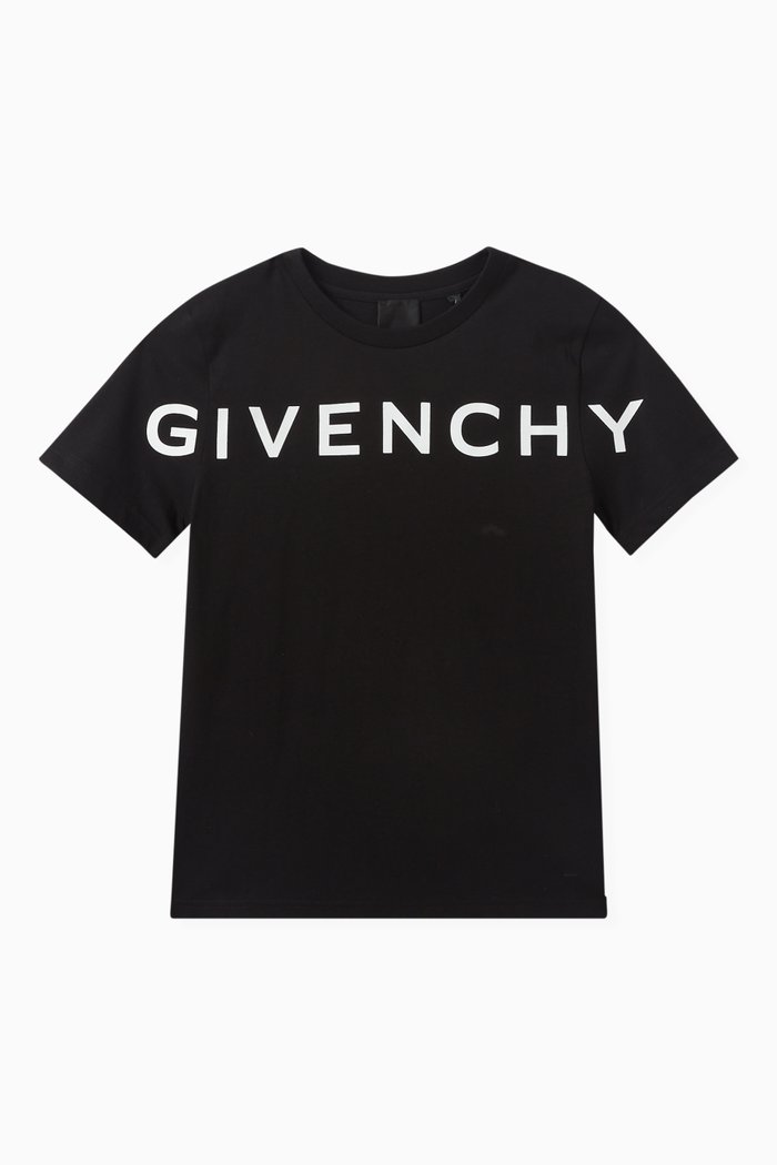 Logo-print T-shirt in Cotton, Black
