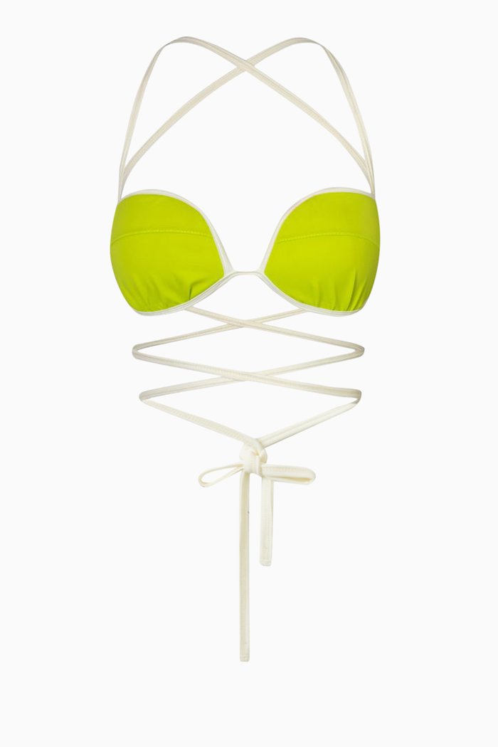 

Aitana Wraparound Bikini Top, Green