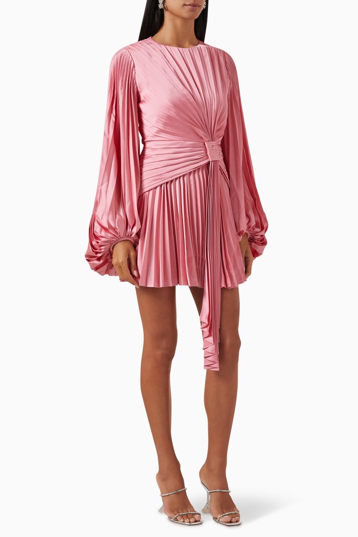 

Ashcroft Pleated Mini Dress, Pink