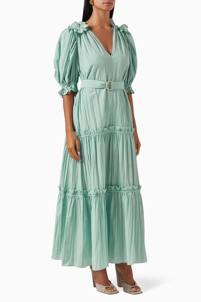 Devonshire Tiered Dress, Blue