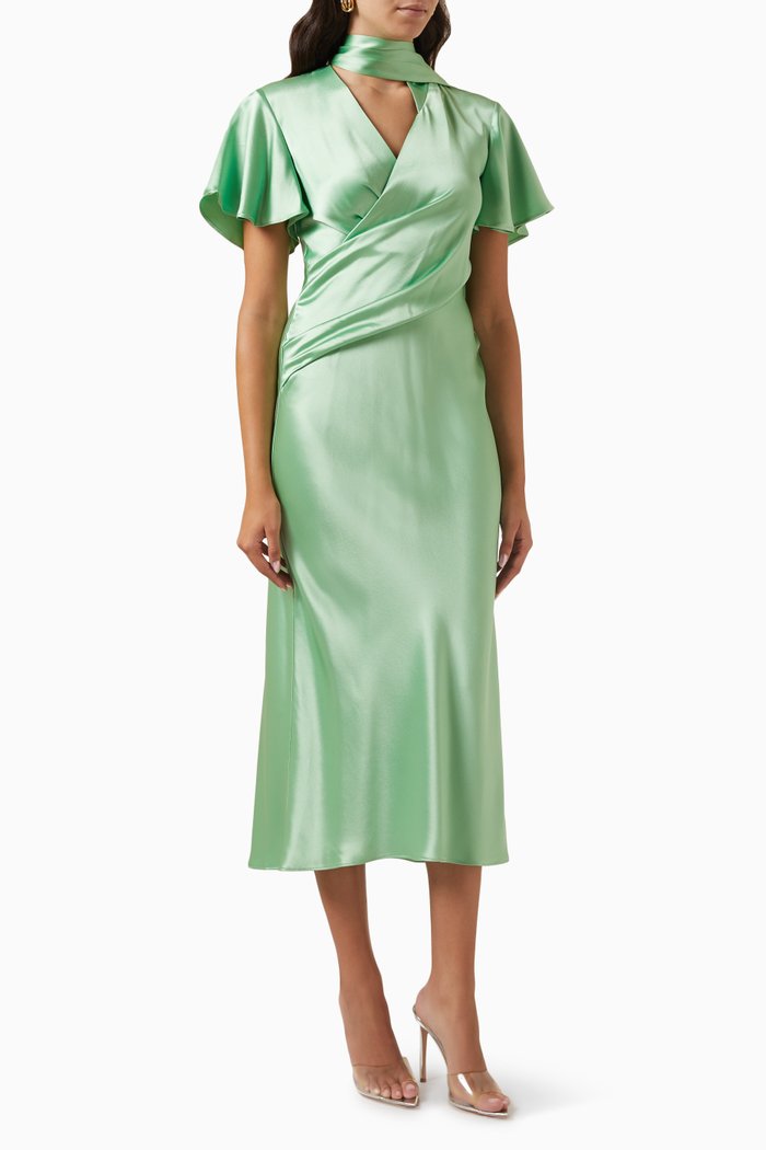 

Eastcott Dress in Satin, Green